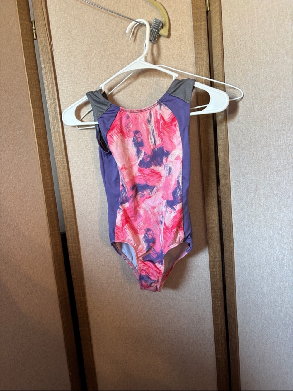 More Than Magic Pink & Purple Girls' One-Piece Swimsuit Medium 7/8